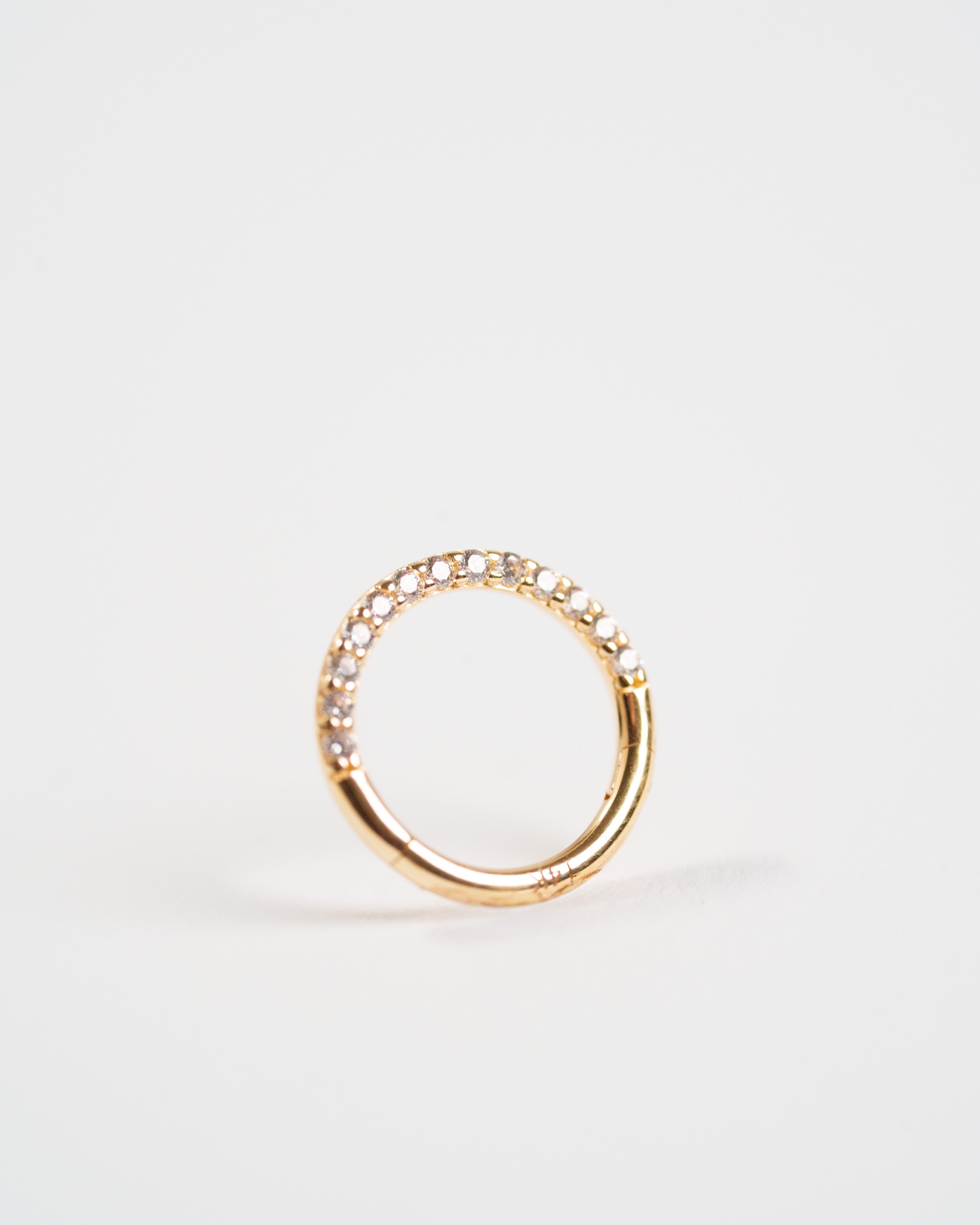 TWINS 14K Gold Crystal Clicker Ring