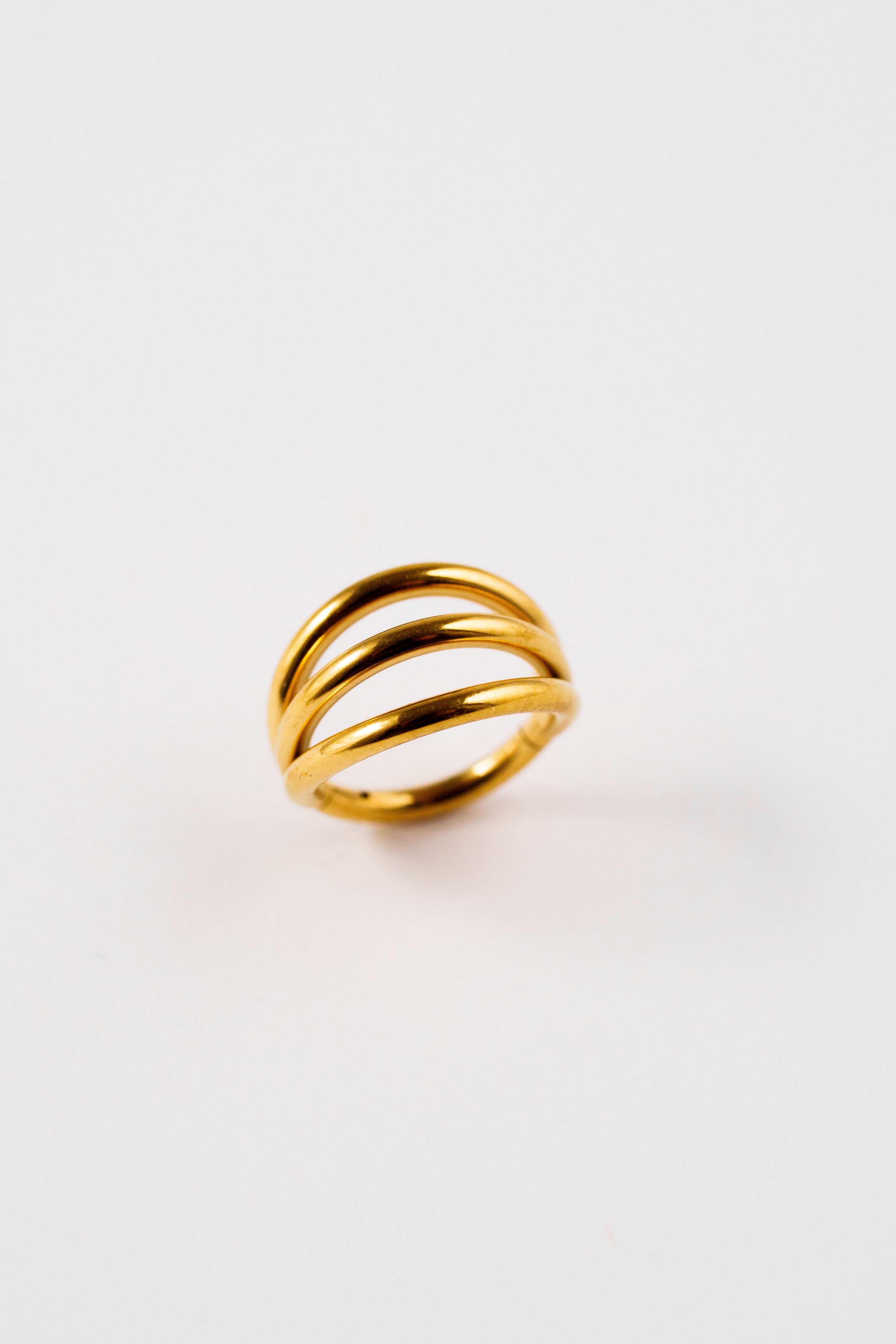 Triple Band Titan Gold Ring