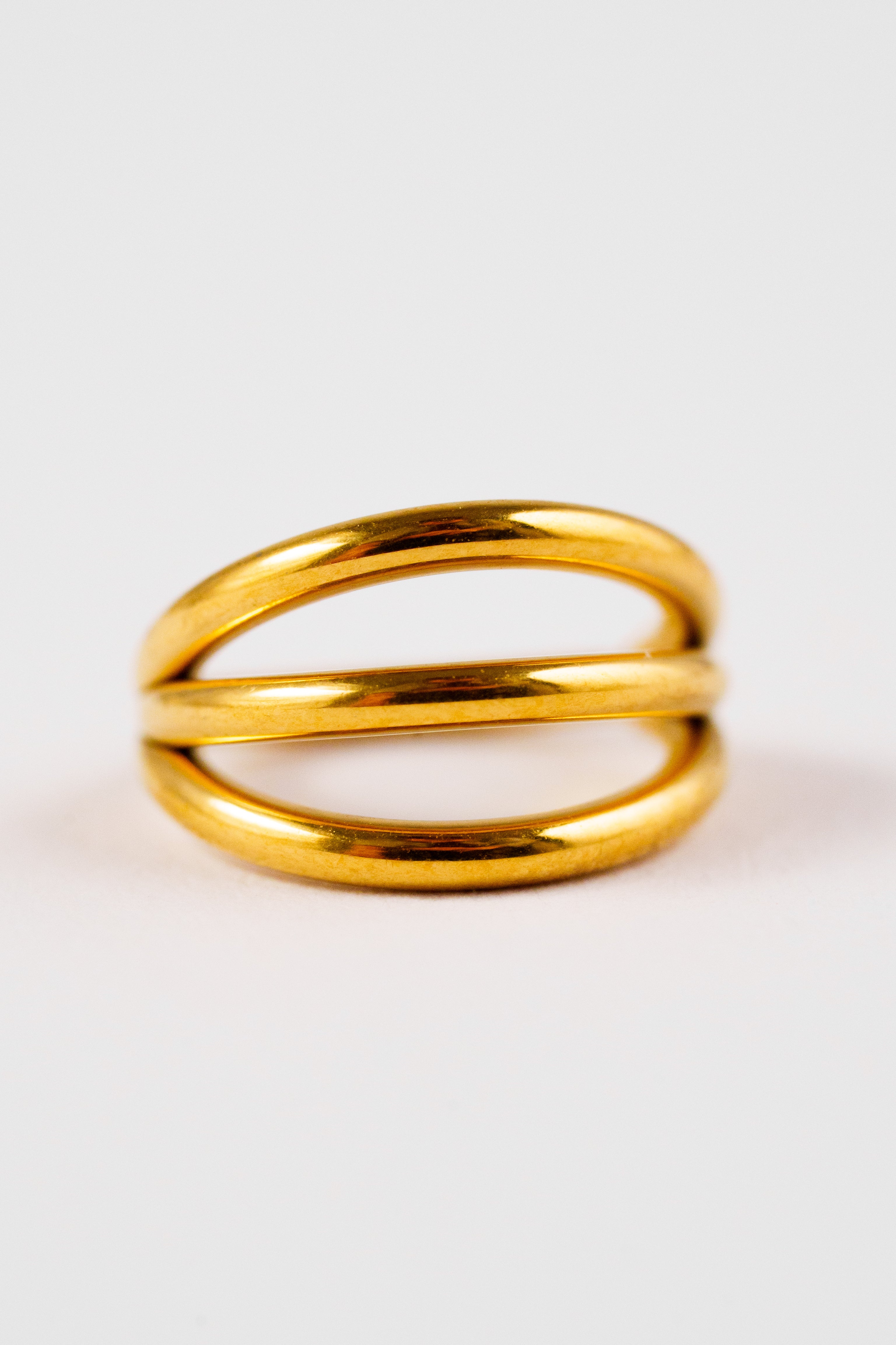 Triple Band Titan Gold Ring