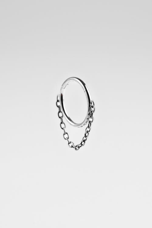 Chain Detail Titan Silver Ring