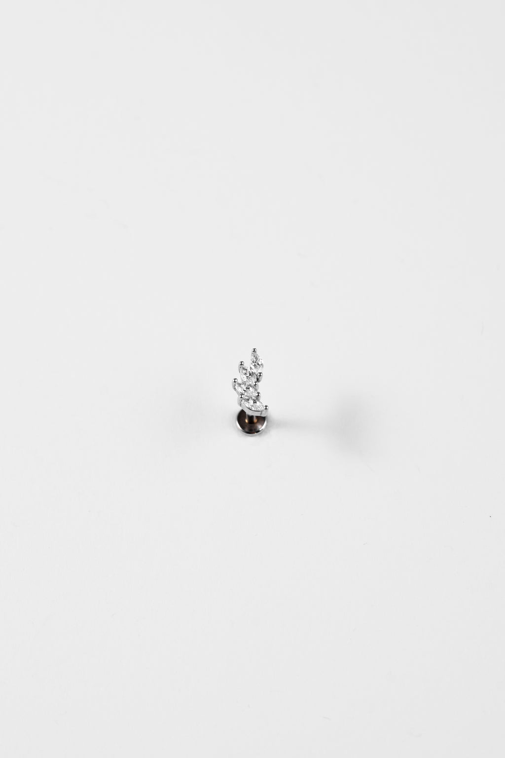 Crystal Crescent Stud