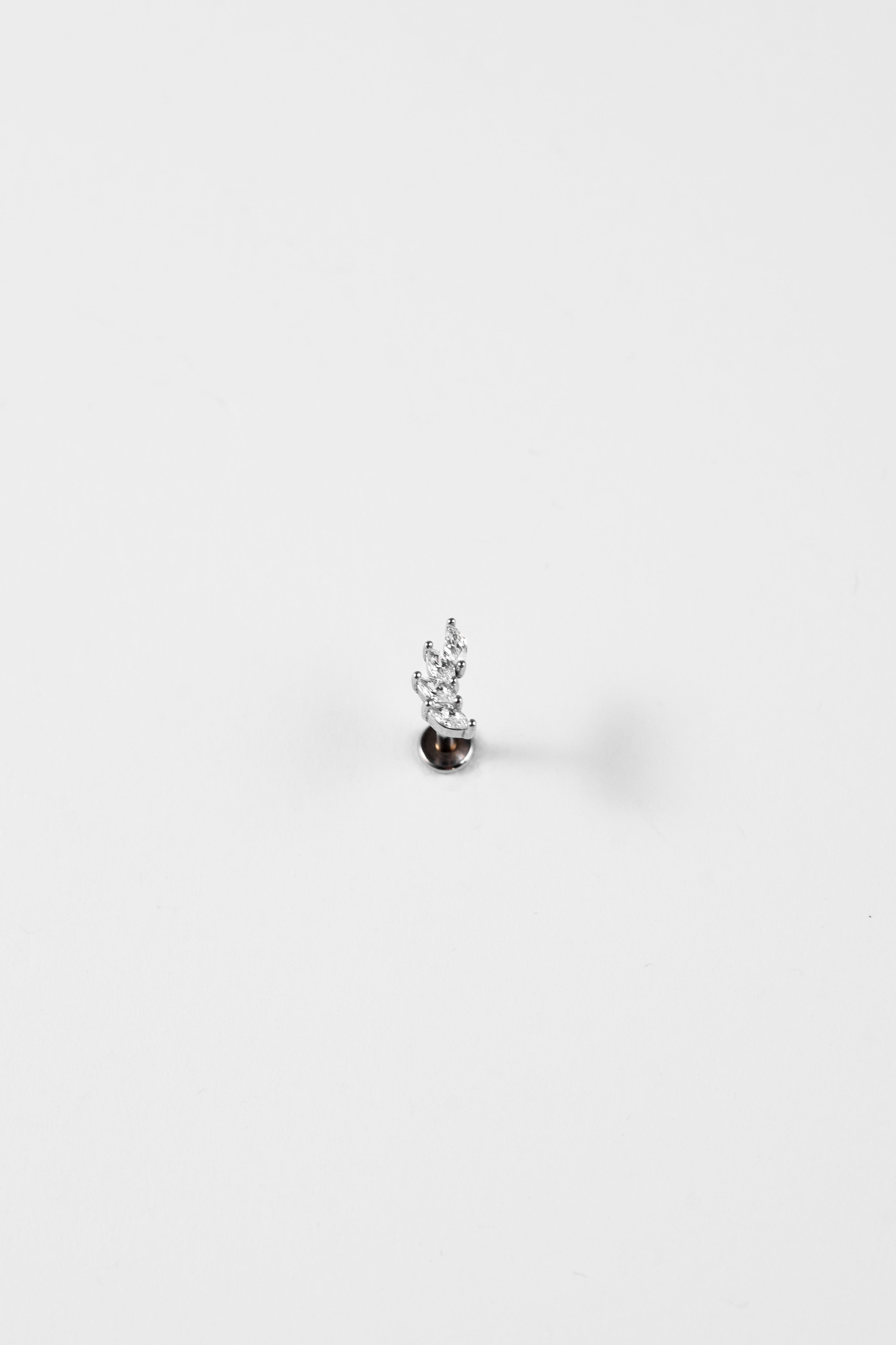 Crystal Crescent Stud